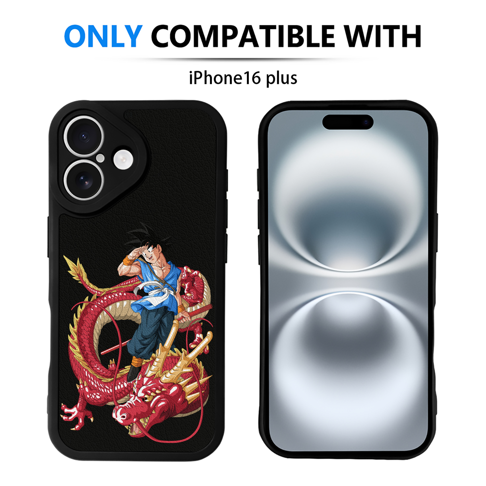 （画像用） ドラゴンボール 孫悟空（そん ごくう）Son Goku カカロット DRAGON BALL Kakarotto 【iPhone 16シリーズ対応】シリコンスマホケース（レザー調） 材質：シリコン